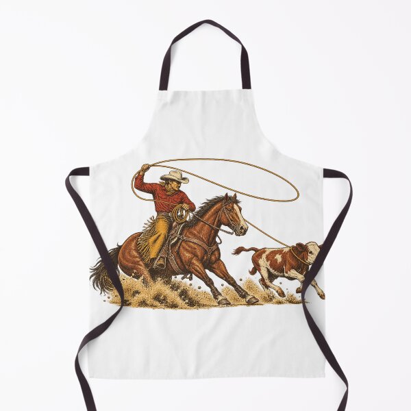 Item preview, Western Calf Roping Scene designed and sold by CarrotBadminton.