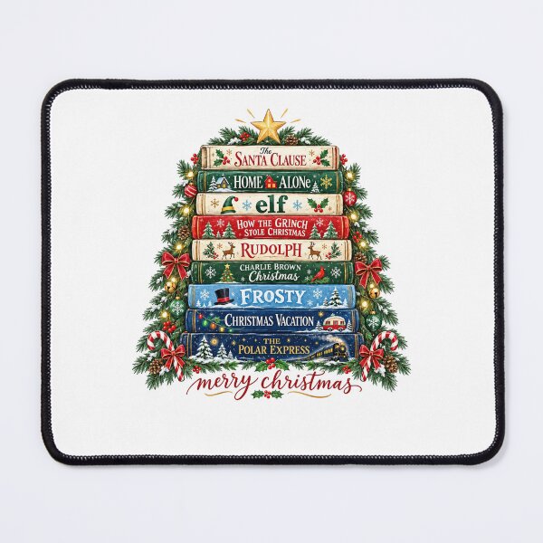 Item preview, Christmas Book Stack Tree Holiday Reading Merry Christmas designed and sold by CatiaStudioArt.