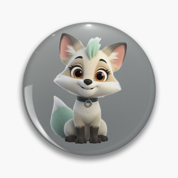 Item preview, Cute 3D Cartoon Fox with Teal Mohawk designed and sold by chicworld2026.