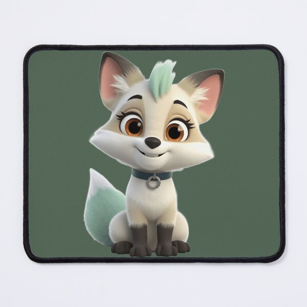 Item preview, Cute 3D Cartoon Fox with Teal Mohawk designed and sold by chicworld2026.