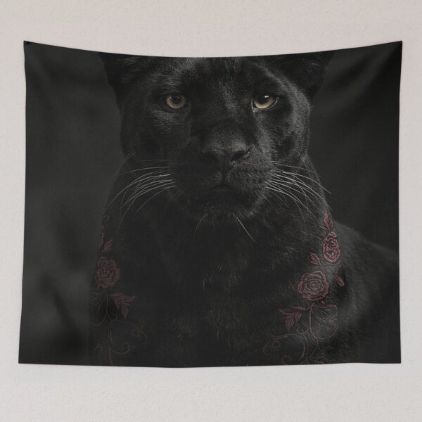 Item preview, Gothic Black Panther Portrait designed and sold by JanjjaSoulInk.