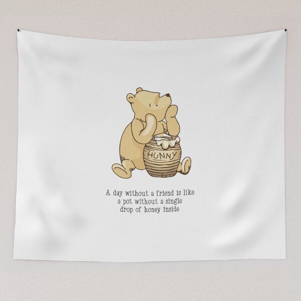 Item preview, Classic Winnie the Pooh Friendship Quote designed and sold by ColorFlowArt.