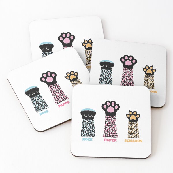 Item preview, Funny Cat Paw Rock Paper Scissors Art designed and sold by CreativeCrest.