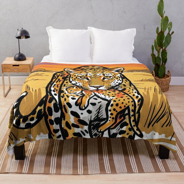Item preview, Mother Leopard Carrying Cub Wildlife Art Print designed and sold by Merch by Das Design Studio.