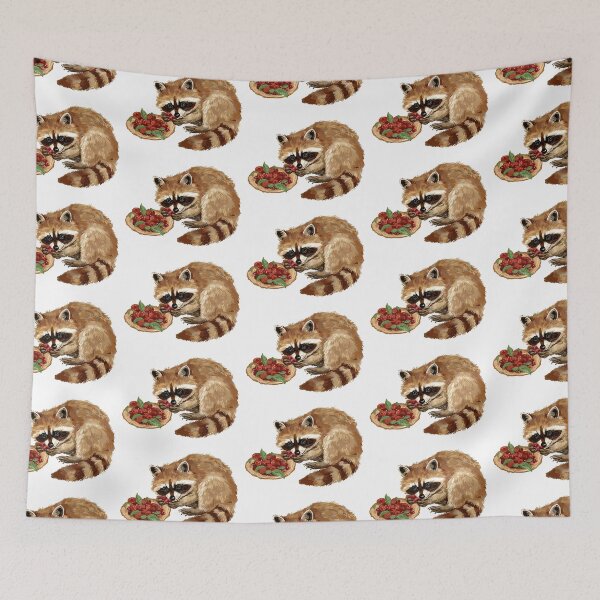 Item preview, Adorable Raccoon Eating Berry designed and sold by xiao xuans.