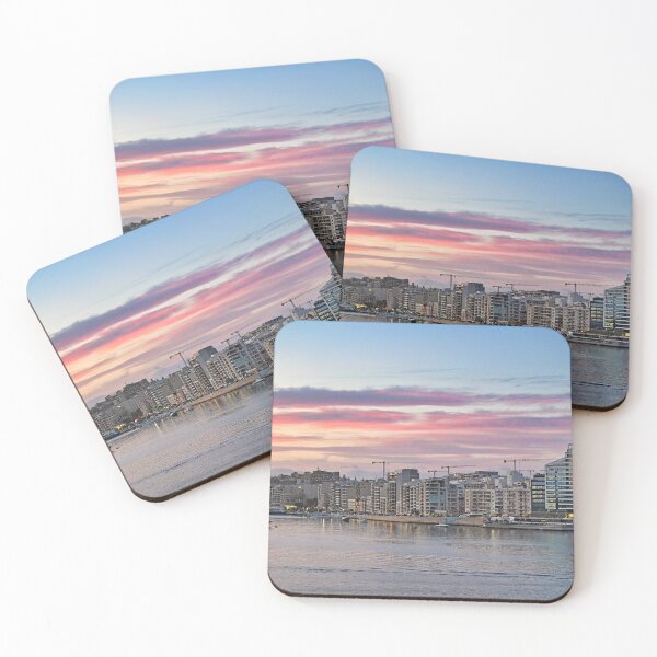 Item preview, Panoramic View of Sliema Skyline and Modern Waterfront at Sunset Malta designed and sold by goceris.