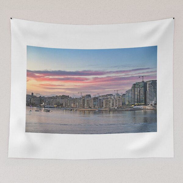 Item preview, Panoramic View of Sliema Skyline and Modern Waterfront at Sunset Malta designed and sold by goceris.