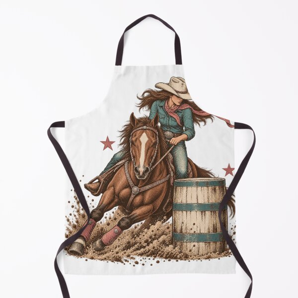 Item preview, Barrel Racing Cowgirl Art designed and sold by CarrotBadminton.