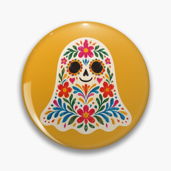 Item preview, Dia De Los Muertos Ghost Mexican folk art  designed and sold by PaperAltars.