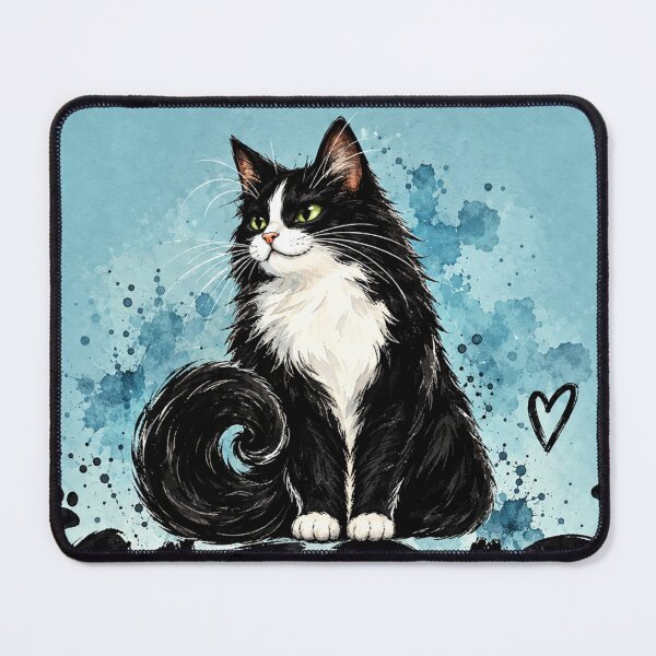 Item preview, Cat Dad Tuxedo Cat Watercolor | Black and White Cat Lover Gift designed and sold by AbstractAuraArt.