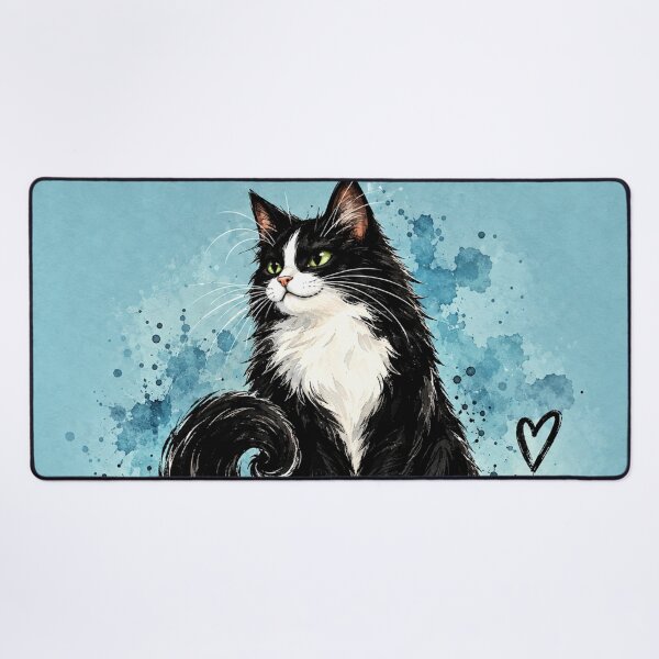Item preview, Cat Dad Tuxedo Cat Watercolor | Black and White Cat Lover Gift designed and sold by AbstractAuraArt.