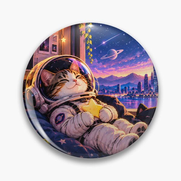 Item preview, Astronaut Cat Dream Explore Create Space Art designed and sold by GenZStickerHub1.