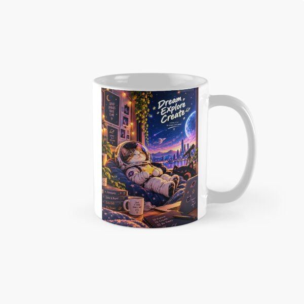 Item preview, Astronaut Cat Dream Explore Create Space Art designed and sold by GenZStickerHub1.