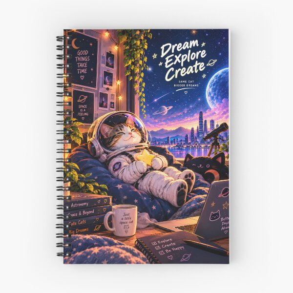 Item preview, Astronaut Cat Dream Explore Create Space Art designed and sold by GenZStickerHub1.