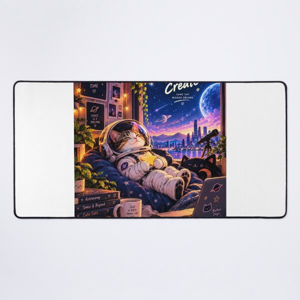 Item preview, Astronaut Cat Dream Explore Create Space Art designed and sold by GenZStickerHub1.