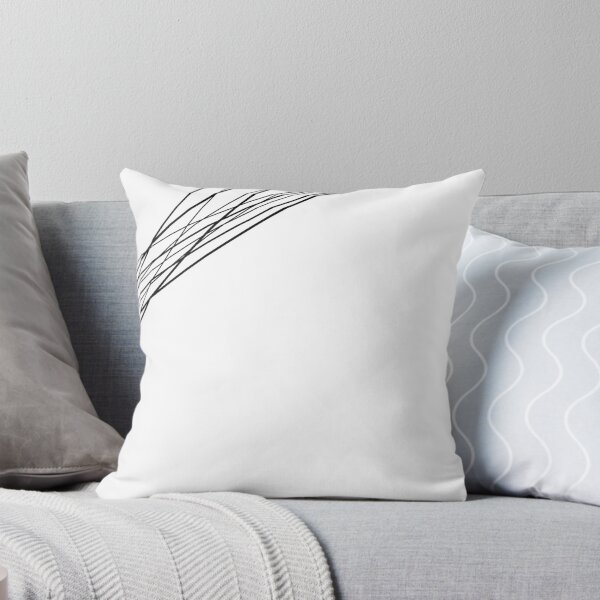 Item preview, Minimalist Abstract Diagonal Lines Pattern Black on White designed and sold by MinimalMoodsArt.