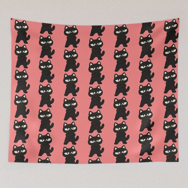 Item preview, Grumpy Black Cat Funny Cute Cat Illustration designed and sold by MewMade.