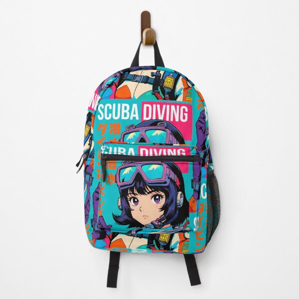 Item preview, Cute Anime retro illustration Scuba Diving Sport designed and sold by Kiranimeverse.