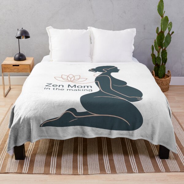 Item preview, Zen Mom In The Making Teal Peach Silhouette designed and sold by 108stillness.