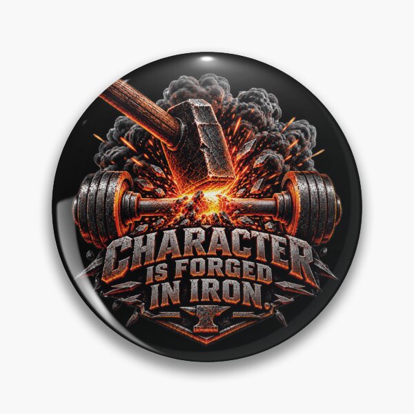 Item preview, Character Is Forged In Iron Gym Motivation designed and sold by CrazySzoopWorld.