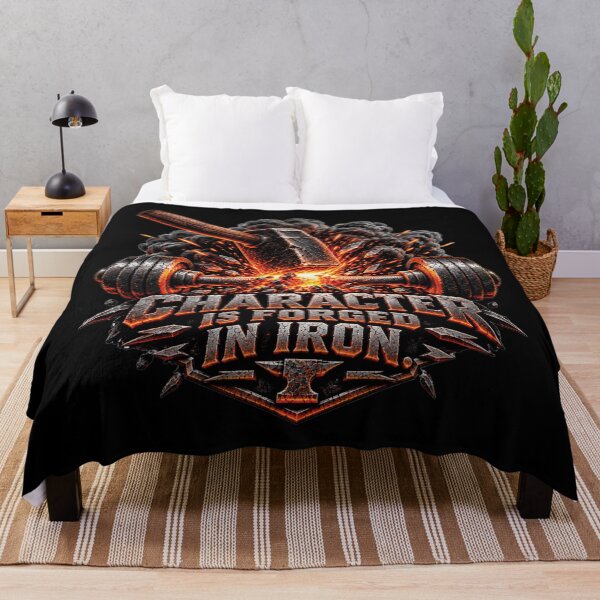Item preview, Character Is Forged In Iron Gym Motivation designed and sold by CrazySzoopWorld.