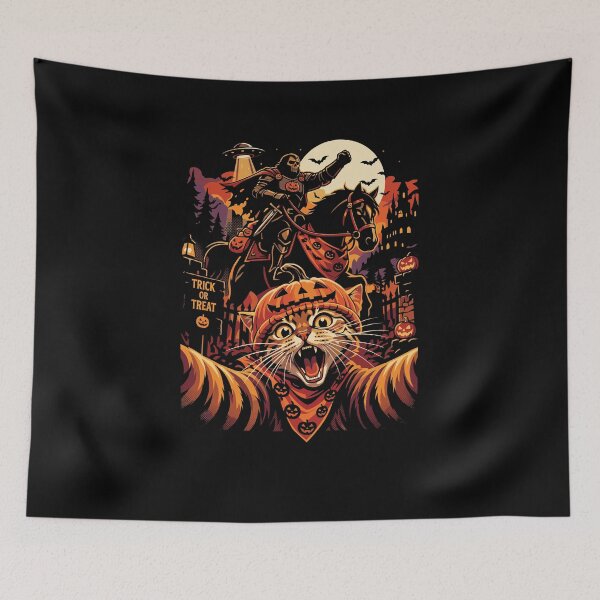 Item preview, Funny Mens Halloween Sasquatch Cat Selfie Graphic Spooky  designed and sold by Designart68.