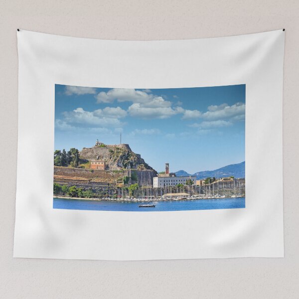 Item preview, Old Fortress of Corfu with Marina and Sailing Boats in Greece designed and sold by goceris.