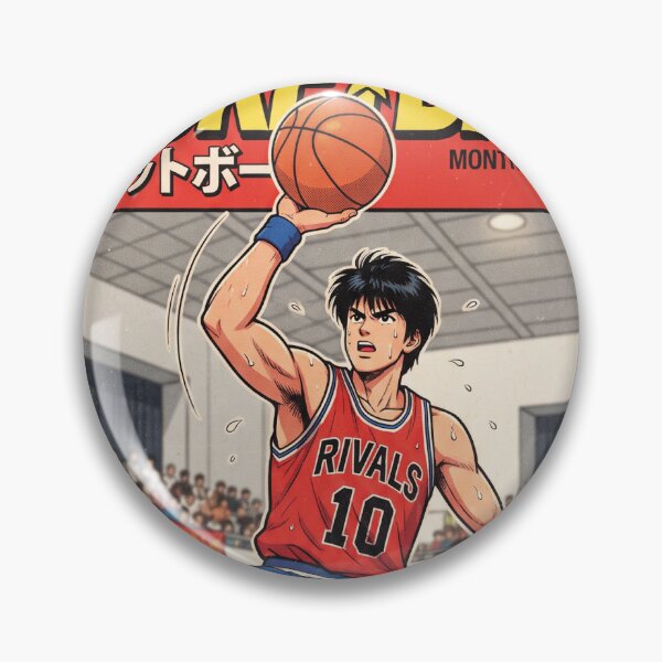 Item preview, 1987 Basketball Vintage Retro Anime Magazine Cover Art designed and sold by Kiranimeverse.