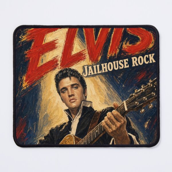 Item preview, Elvis Presley Jailhouse Rock Impressionist Retro Poster designed and sold by ElvisVintagePosters.