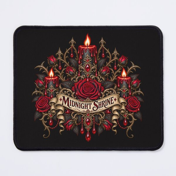 Item preview, Midnight Shrine Gothic Candles & Red Roses Design designed and sold by MetaModel Editions.