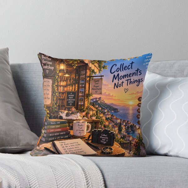 Item preview, Coastal Bookshop Reader Travel Illustration designed and sold by GenZStickerHub1.