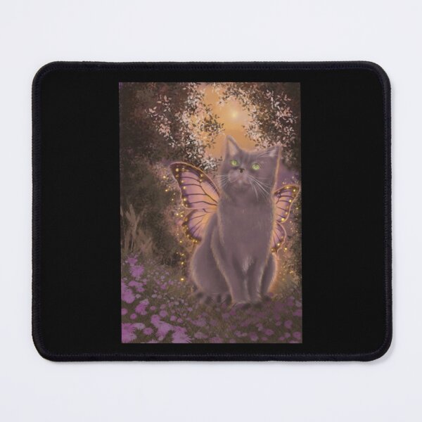 Item preview, Cinder Fairy Gothic Dark Cat Wings Fantasy Art designed and sold by Florafaunaflow.