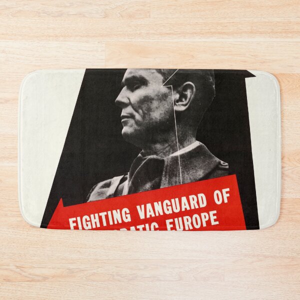 Item preview, Vintage WWII Propaganda Poster | Tito's Leadership & Yugoslav Partisans | Red Black Revolution Art Print designed and sold by artofuniverse.