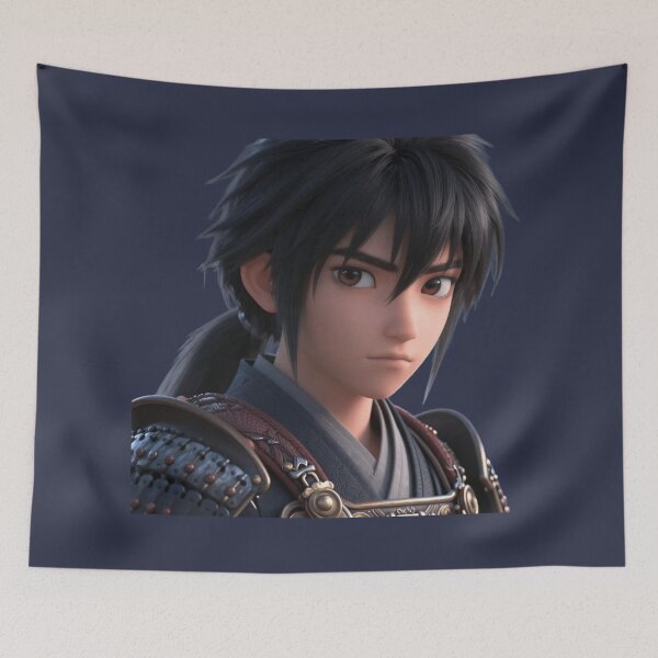 Item preview, Epic 3D Anime Warrior in Traditional Armor designed and sold by charmaroundyou.