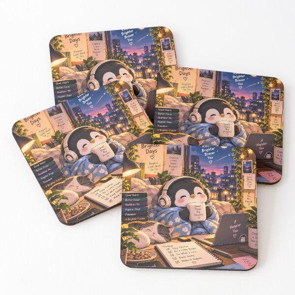 Item preview, Cute Cozy Penguin Small Steps Big Dreams designed and sold by GenZStickerHub1.