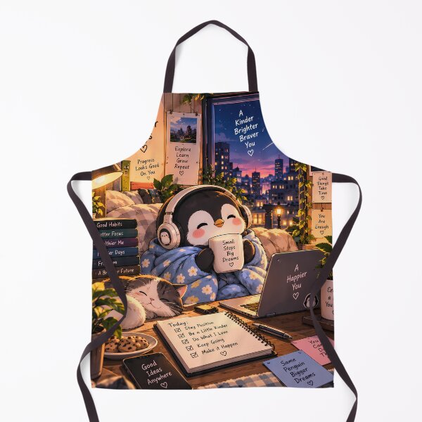 Item preview, Cute Cozy Penguin Small Steps Big Dreams designed and sold by GenZStickerHub1.