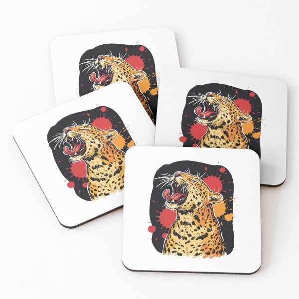 Item preview, Leopard Roaring Dramatic Wildlife Art Print designed and sold by Merch by Das Design Studio.