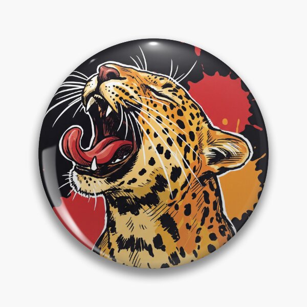 Item preview, Leopard Roaring Dramatic Wildlife Art Print designed and sold by Merch by Das Design Studio.
