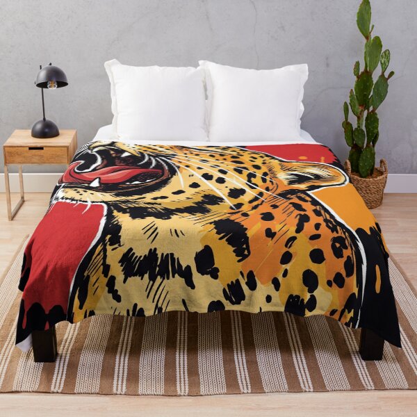 Item preview, Leopard Roaring Dramatic Wildlife Art Print designed and sold by Merch by Das Design Studio.