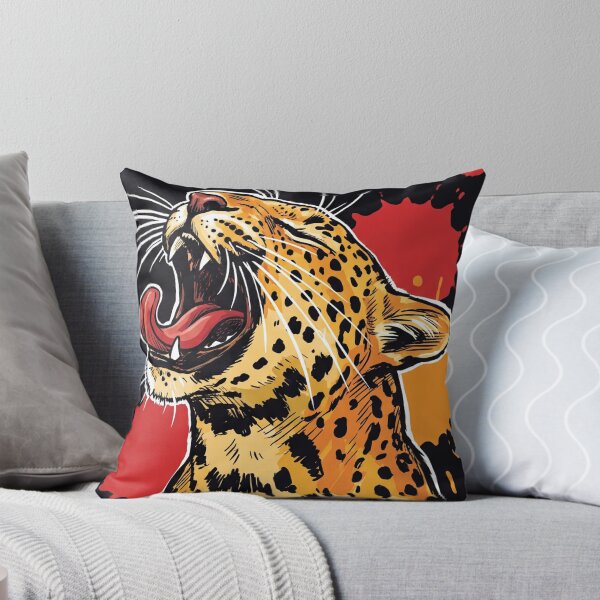 Item preview, Leopard Roaring Dramatic Wildlife Art Print designed and sold by Merch by Das Design Studio.