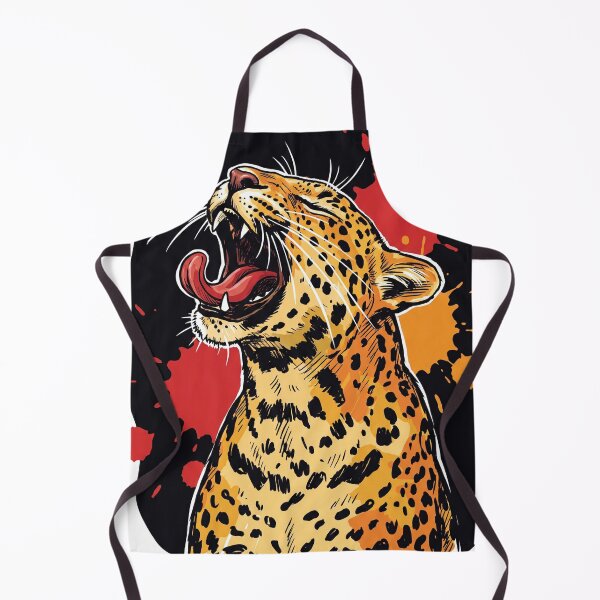 Item preview, Leopard Roaring Dramatic Wildlife Art Print designed and sold by Merch by Das Design Studio.