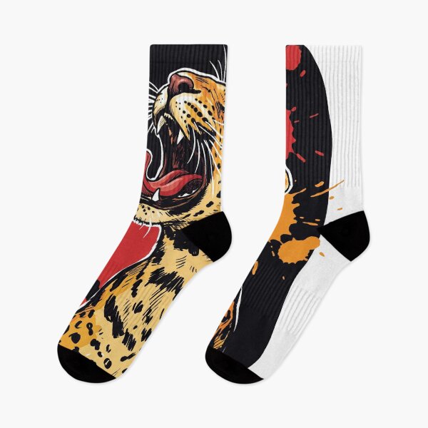 Item preview, Leopard Roaring Dramatic Wildlife Art Print designed and sold by Merch by Das Design Studio.