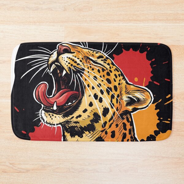 Item preview, Leopard Roaring Dramatic Wildlife Art Print designed and sold by Merch by Das Design Studio.
