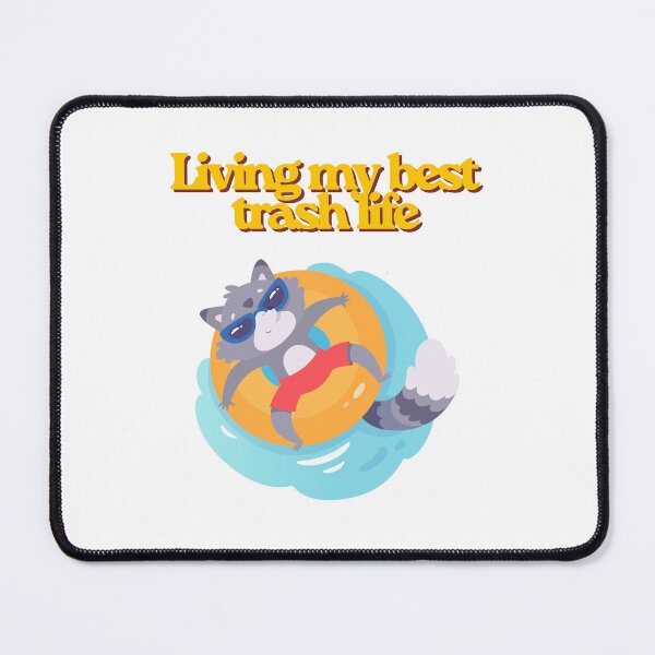 Item preview, Living My Best Trash Life Funny Raccoon Summer Pool Float designed and sold by LensDyn™.