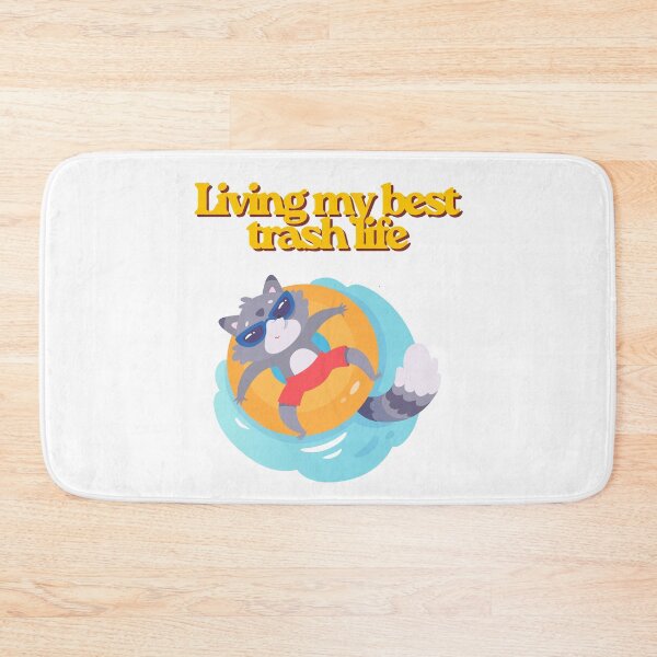 Item preview, Living My Best Trash Life Funny Raccoon Summer Pool Float designed and sold by LensDyn™.