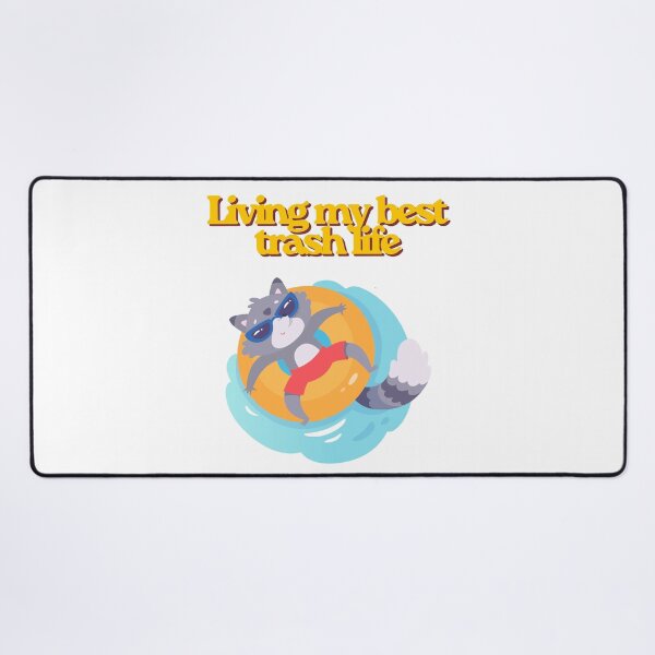 Item preview, Living My Best Trash Life Funny Raccoon Summer Pool Float designed and sold by LensDyn™.