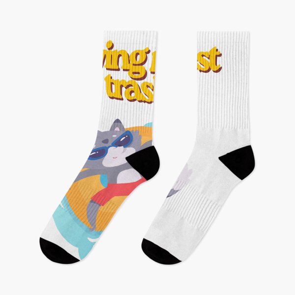 Item preview, Living My Best Trash Life Funny Raccoon Summer Pool Float designed and sold by LensDyn™.