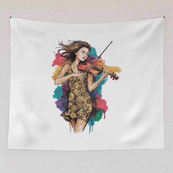 Item preview, Violinist.  Retro style. designed and sold by MagelliShop.