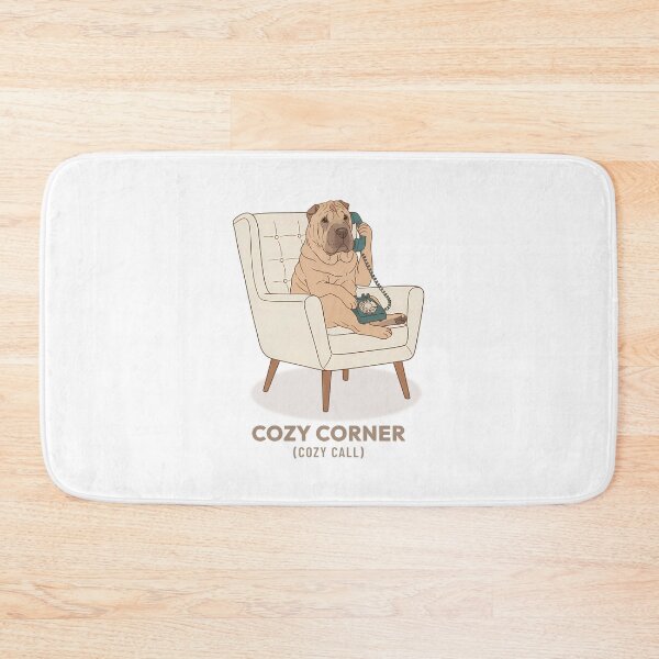 Item preview, Cozy Shar Pei Talking on Phone Vintage Aesthetic designed and sold by COZY VINTAGE animal.