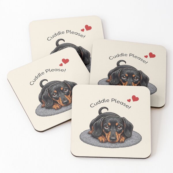 Item preview, Black Tan Dachshund Cuddle Please designed and sold by The-NOKU-Co.